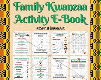 Kwanzaa Aktivitätspaket - Druckbare Blätter, Malseiten, Bingospiel & Kwanzaa Poster