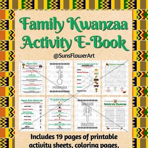 Kwanzaa Activity Bundle- Printable Activity Sheets, Coloring Pages, Bingo game, & Kwanzaa Posters