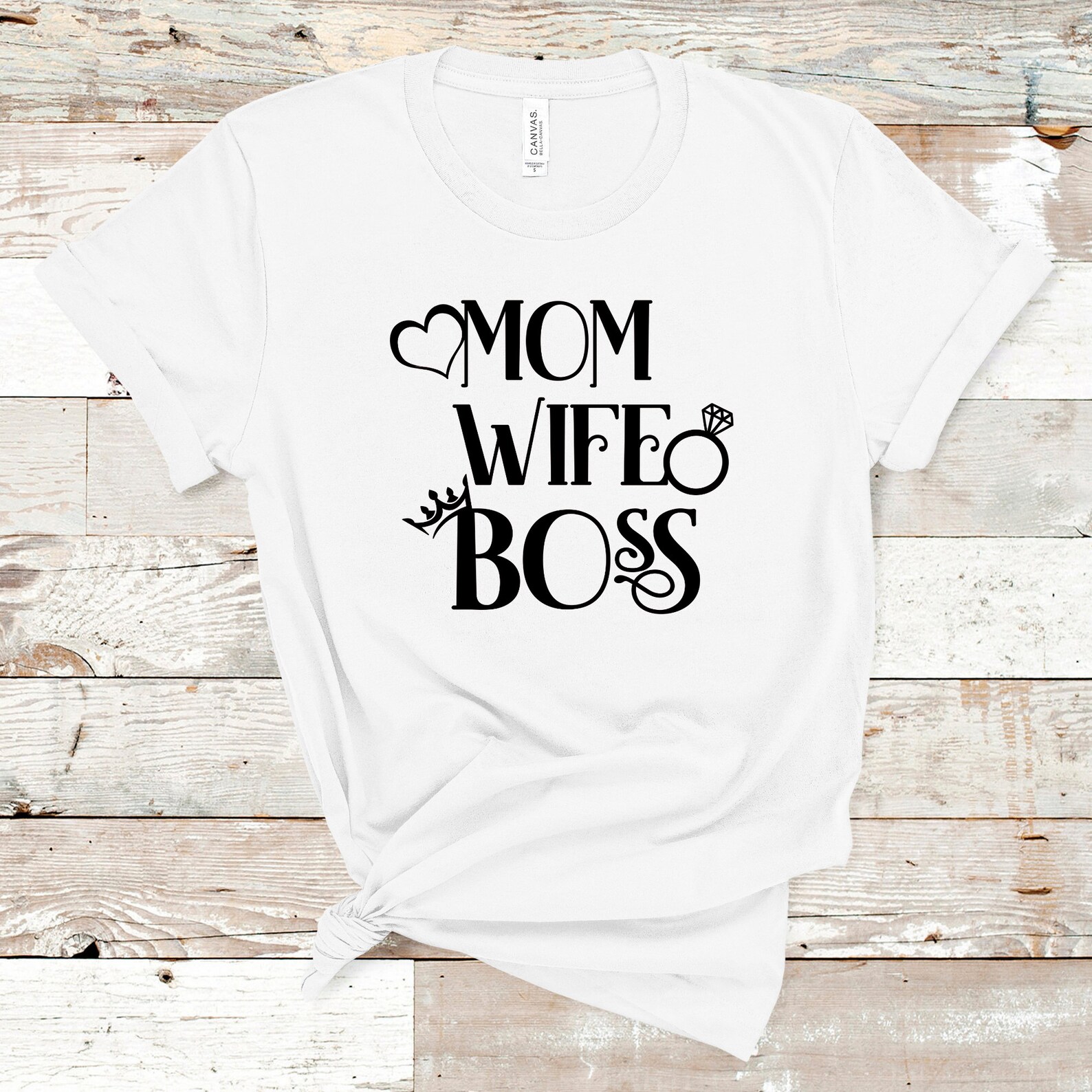 Wife Mom Boss SVG Cut File for Cricut Silhouette Tshirts PNG Mom Quotes ...