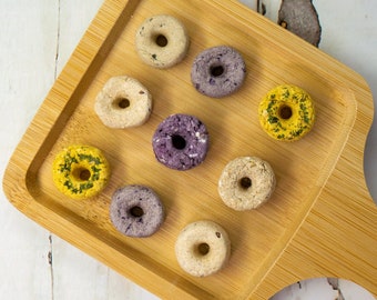 Dozen Donuts Variety Pack 12pcs | Organic and All-Natural Bite-Sized Treats For Bunny, Hamster, Guinea Pig, Rat, and Other Small Animals