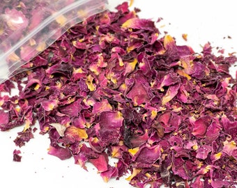 Organic Rose Petals 30g | Healthy Natural Hay/Greens Topper for Rabbit, Hamster, Guinea Pig, Chinchilla, Rat and Other Small Animals, Forage