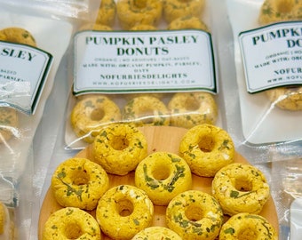 Pumpkin Spice Donuts 15pcs -  Handmade Small Animal & Bird Treats