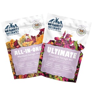 Forage Mix (30g|1.06oz) | Hay/Greens Topper, Sugar-Free Treat For Small Animals | Boredom Buster | Enrichment for Small Animals