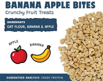 Banana Apple Bites 50g - Healthy Small Animal & Bird Treats
