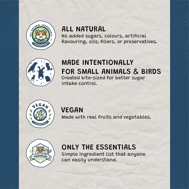 Small Animal Bark Variety Pack: Handmade Fruit & Vegetable Treats image 5