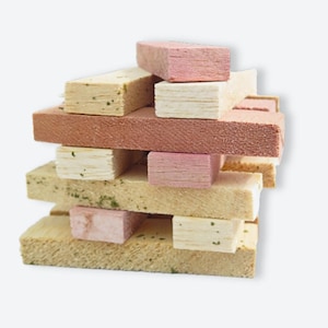 Tri-Flavored Balsa Wood Chew Toy: Rabbit, Hamster, Guinea Pig