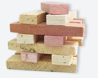 Tri-Flavored Balsa Wood Chew Toy: Rabbit, Hamster, Guinea Pig
