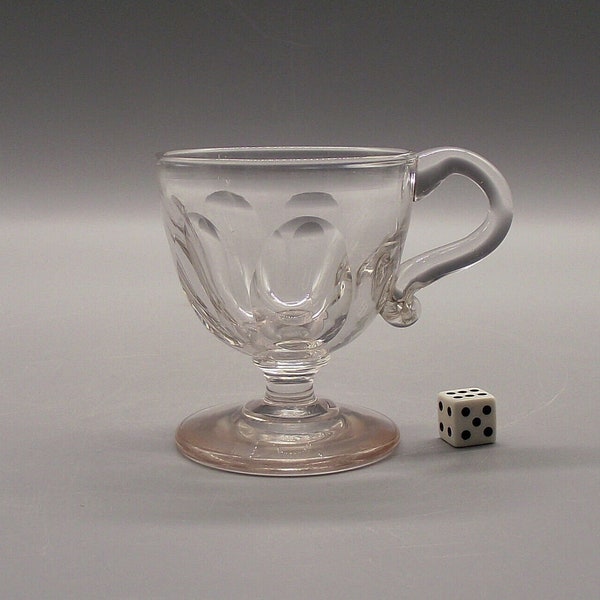 Antique 19thC Georgian Petal Cut Glass Custard Cup circa 1820