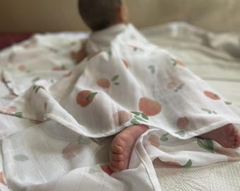 Musselin Baby Swaddle Decke • Neugeborenen Swaddle Wrap • Atmungsaktive Decke • Baby Party Geschenk • Musselin Baby Decke Baumwolle