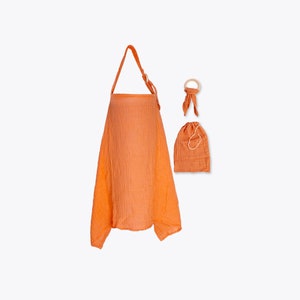 Sciarpa Per Allattamento In Mussola - 70x230 Cm, Cotone, Colore Rust - Foto 11