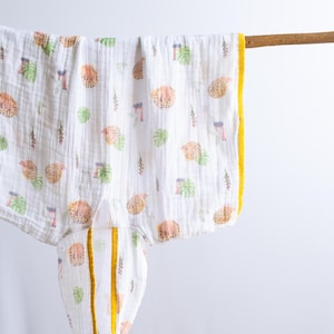 Organic Muslin Baby Poncho Towel: Hooded Beach Cover-Up