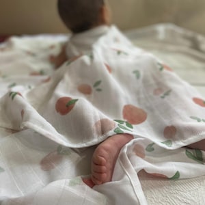Personalized baby blanket, Soft muslın blanket, Organic baby blanket,  baby swaddle, Duble face muslin , Baby shower gift, for girl and boy