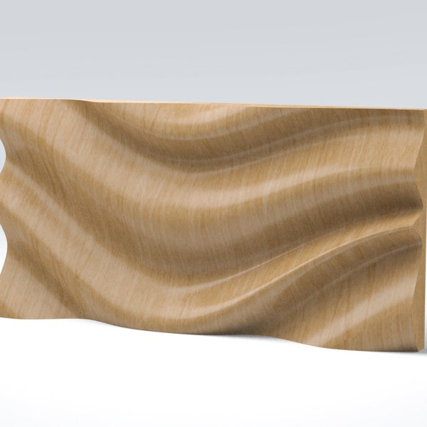 No. 1 Parametric Wave Wall Art Decor Panel STL Modèle 3D (fichier numérique uniquement)