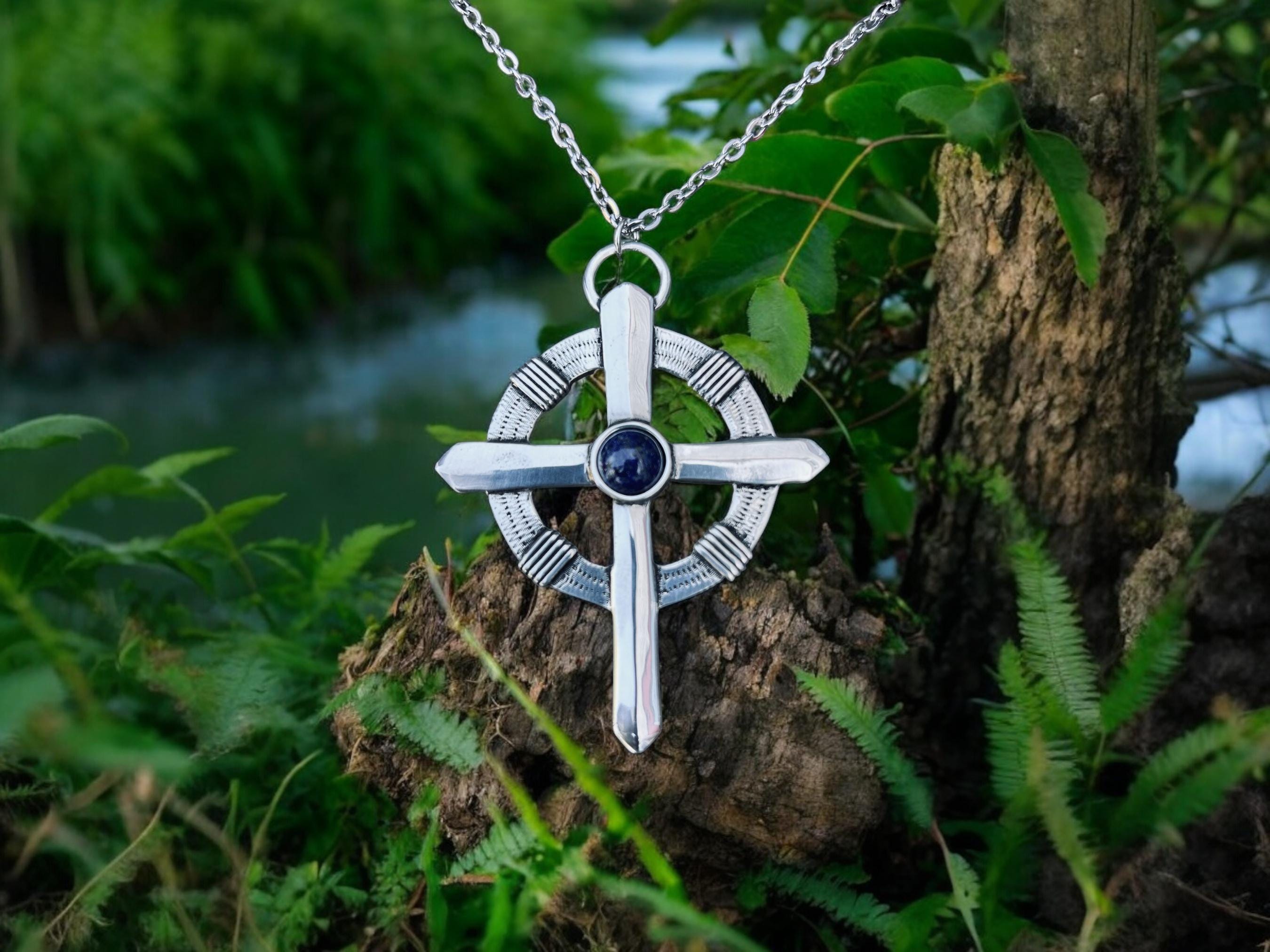 Robin of Locksley Celtic Cross Pewter Pendant Etsy