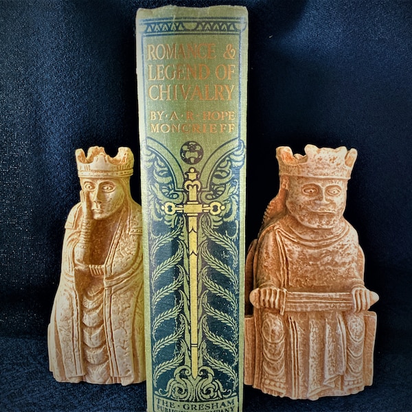 Pair of Isle of Lewis King and Queen Bookends