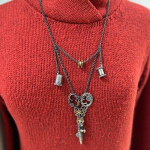 Collar Chatelaine decorativo, estilo Steampunk