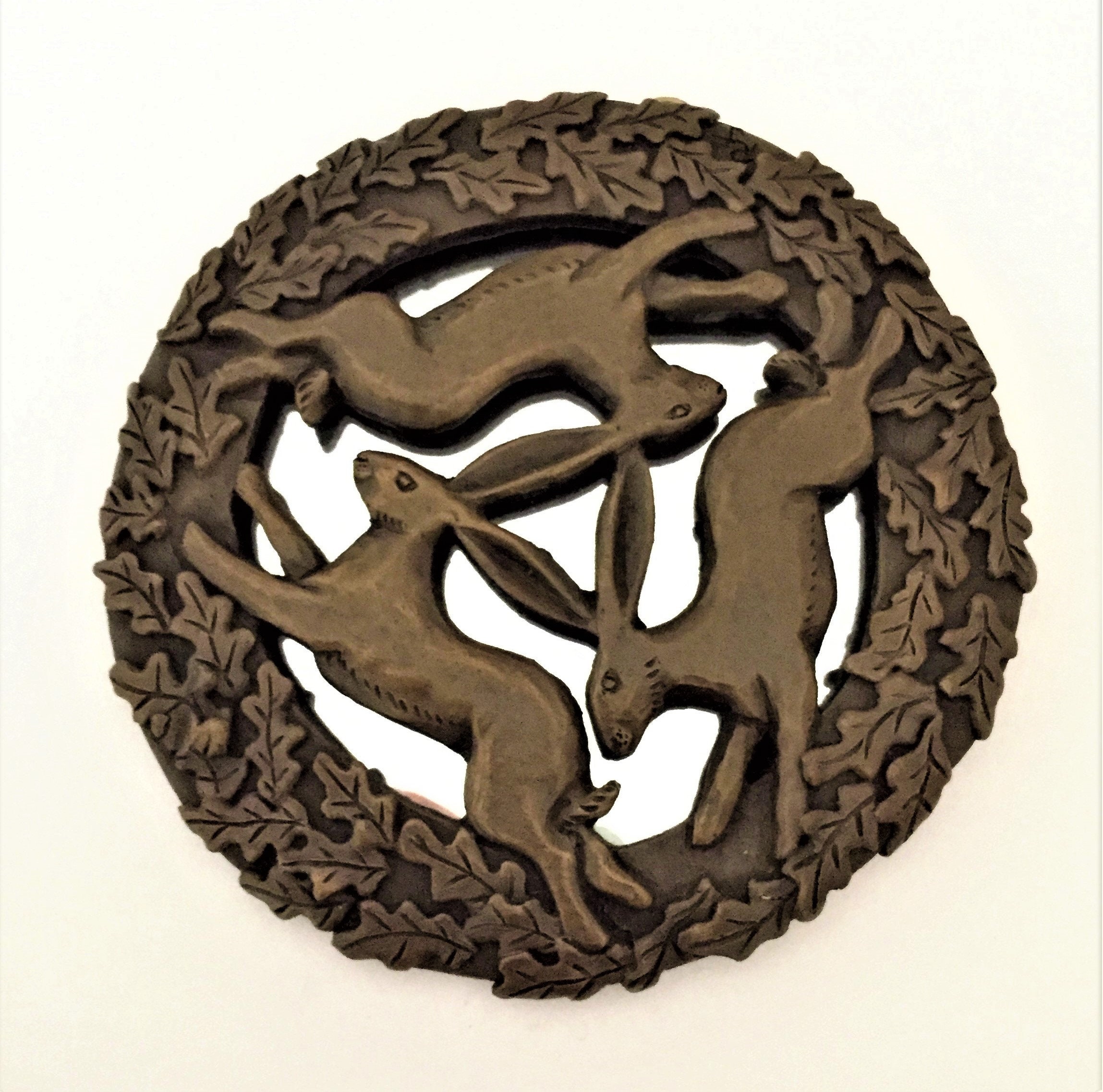 Bronze Triple Hare Wall Plaque/mirror - Etsy