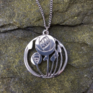 Charles Rennie MacIntosh pewter pendant