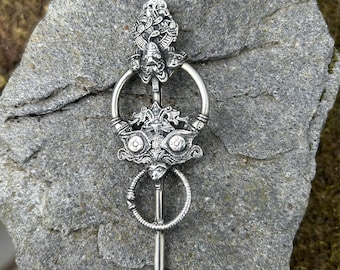 Celtic, Viking, Anglo Saxon pewter brooch