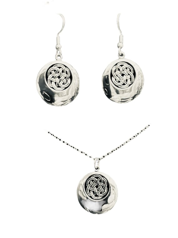 Pendentif Celtique Circulaire En étain Poli - Symbole Unisexe, Sans Chaîne Inclus, Neuf
