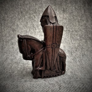 Individual Isle of Lewis Chess Piece - Knight, Brown