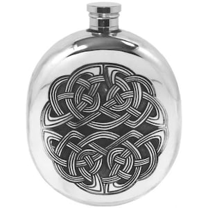 Celtic Knot Pewter Hip Flask