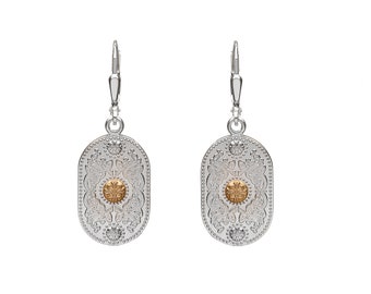 Orecchini Quadrifoglio In Argento Sterling 925 – Portafortuna Irlandese Per San Patrizio