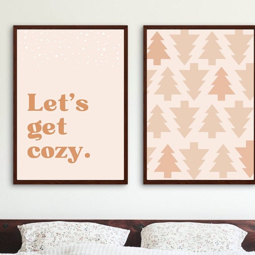 Watercolor Winter Wall Art Winter Decor Candy Cane Christmas Etsy