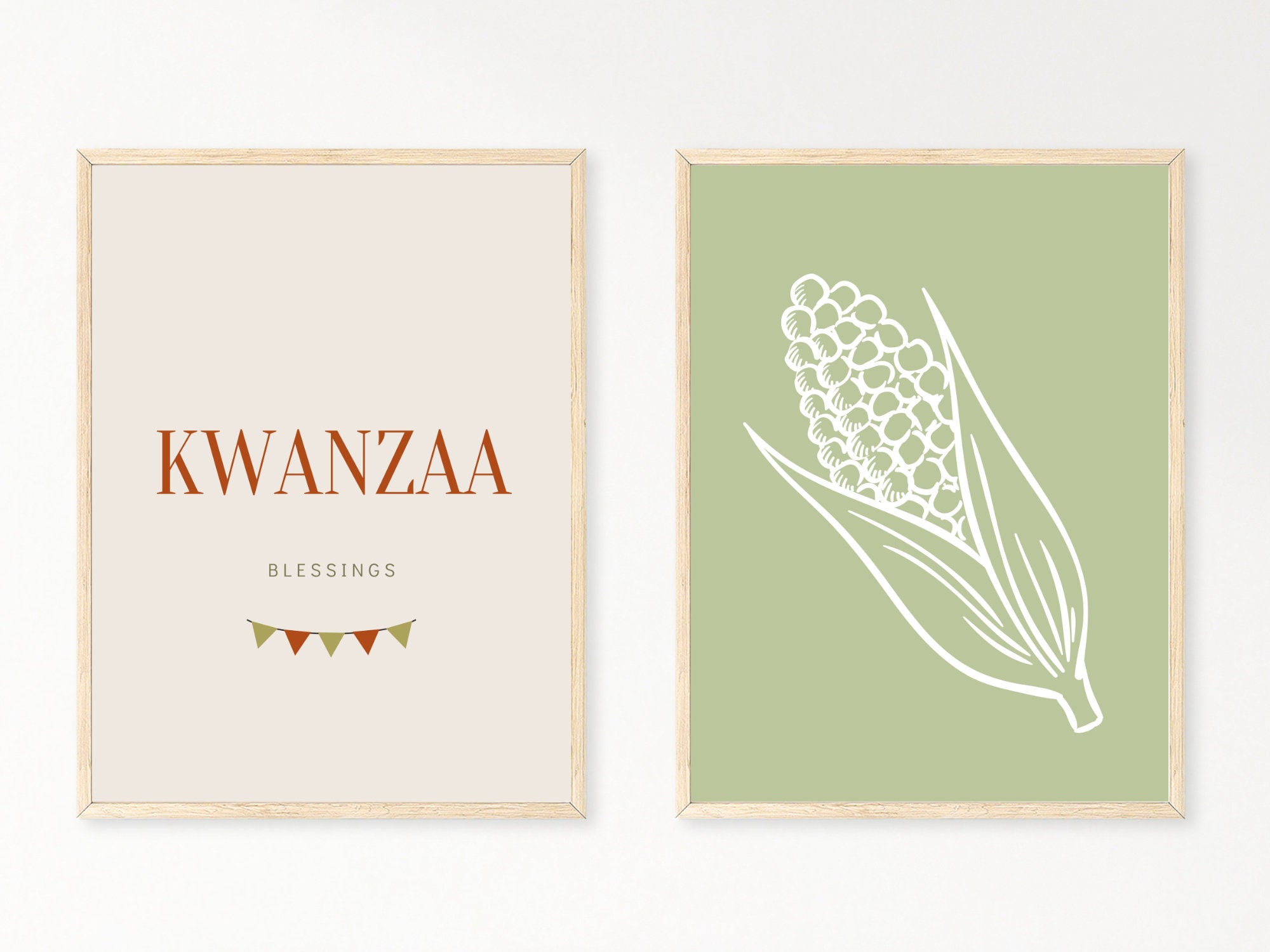 Happy Kwanzaa Sign, Kwanzaa Decorations, Kwanzaa Printable Wall Art, Kwanzaa Art Print, Modern ...