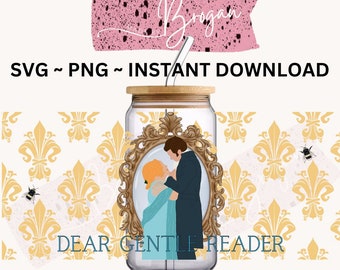 Bridgerton Penelope digital download uvdtf viynl sticker cold cup sticker png clipart regency colin beer can transfer gentle reader bee