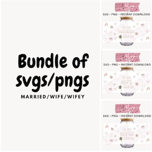 BUNDLE Braut Frau, Eheleben, Wifey PNG digitale Download-Datei. flinke Epochen. Hochzeit uvdtf Clipart Vinyl Clipart