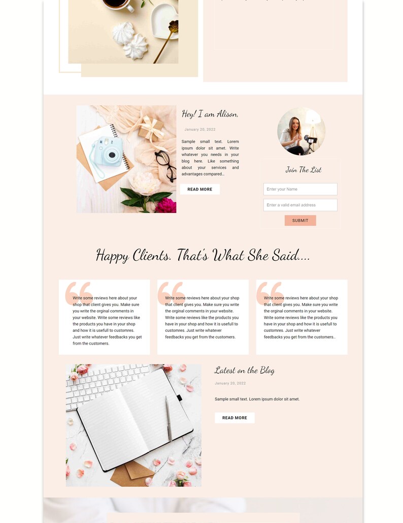 Theme for Wordpress Blog Template Wordpress Website Design - Etsy