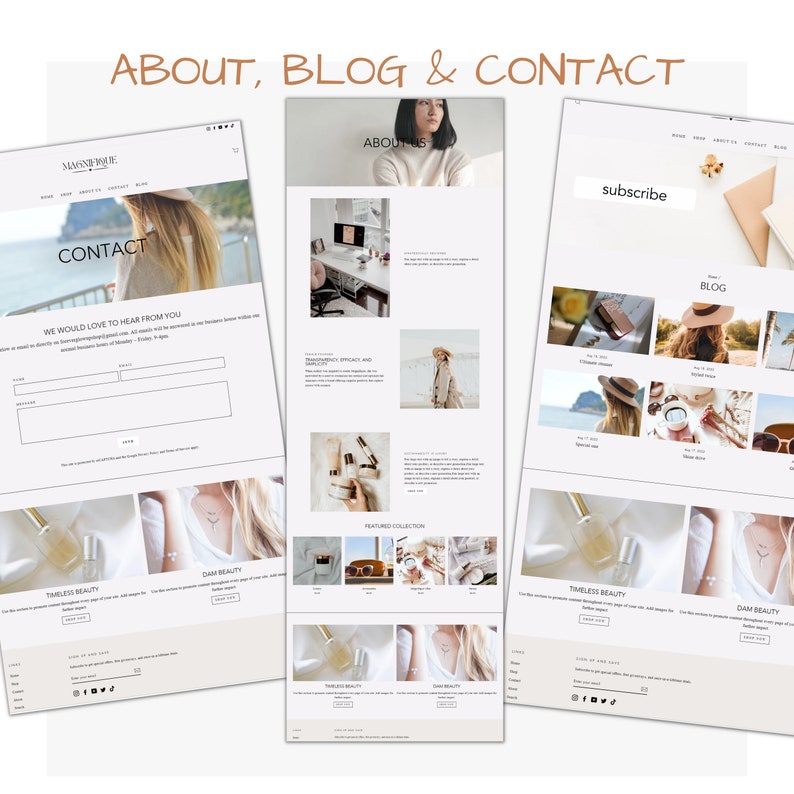Aesthetic Shopify Theme Template Luxury White Shopify Etsy Aesthetic Shopify Theme Template Luxury White Shopify Etsy
