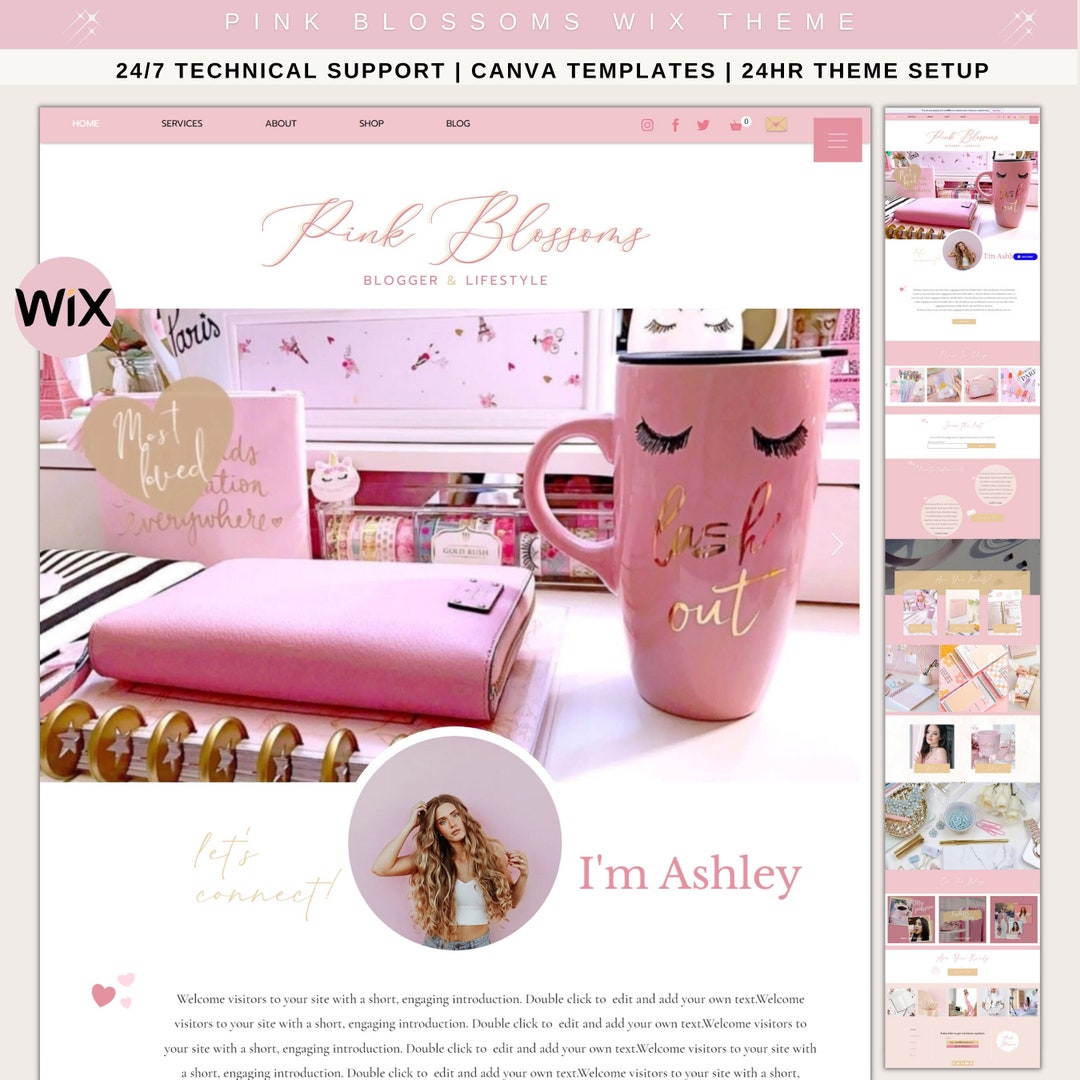 WIX site Template Modern Aesthetic site Design Dark site