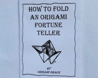 How to Fold a Fortune Teller Origami Minizine