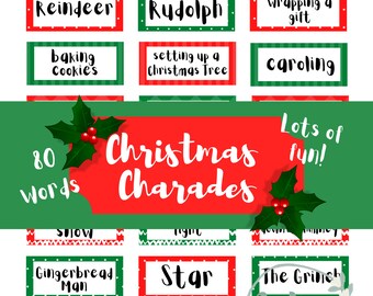 Julcharader-spel | Aktivitet för julfesten (PDF)