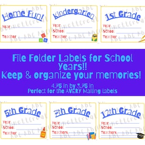 School File Folder Stickers (a cute way to organize and keep your memories!)