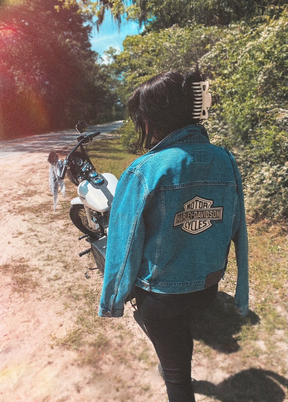 vintage harley davidson denim jacket