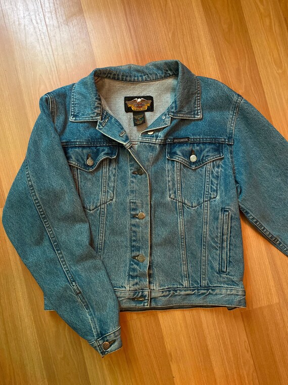 vintage harley davidson denim jacket