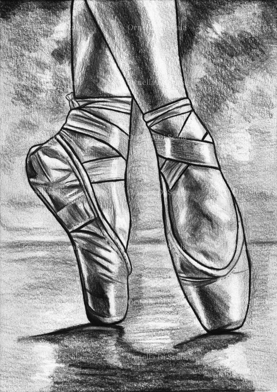 Pointe shoes Ballet shoes Vector handdrawn  Stock Illustration  74608225  PIXTA