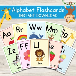Alphabet Lernkarten, ABC Lernkarten, druckbare Alphabet Lernkarten, Kinder lernen, Alphabet Karten Druck, ABC Karten herunterladen