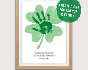 Shamrock Handprint Art: St Patrick's Day Keepsake (Digital Download)