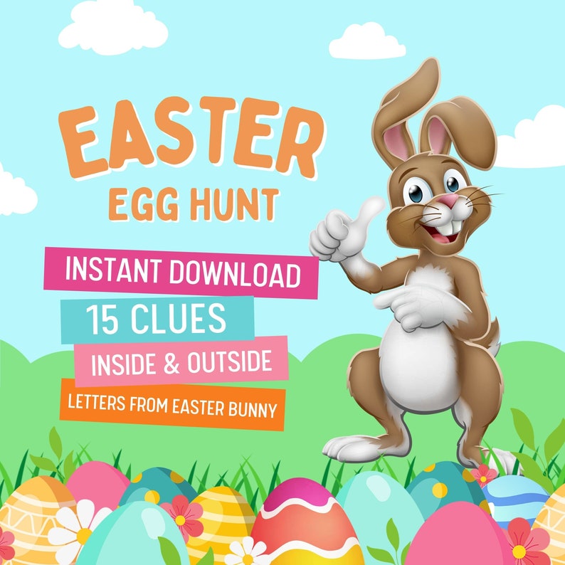 PRINTABLE Easter Egg Hunt Download Clues Inside and Etsy