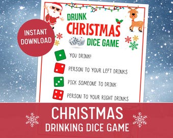 Christmas Drinking Dice Game: Fun Holiday Party (Digital Download)