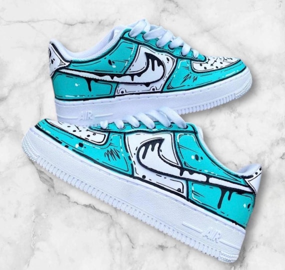 カスタム Nike Air Force 1 リアル＆ブラック コミックシューズ