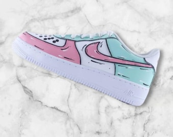 Nike Air Force One AF1 Mint Green Pink Kids Children Adult Shoes