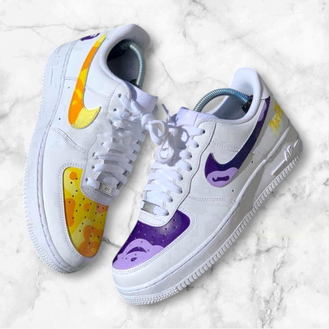 Nike Sneaker Nike Air Force Purple Blue Yellow Nike Air Force One