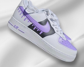 Nike Air Force One AF1 Purple and Black Kids Children Adult Shoes