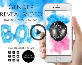 It's a Boy! Gender Reveal Video, Digital Pregnancy Announcement Video, Baby gender reveal idea for Social media or text | Instant download