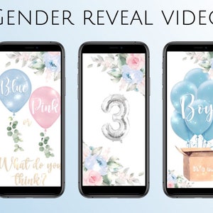 It&#39;s a Boy! Gender Reveal Video, Digital Pregnancy Announcement Video, Baby gender reveal idea for Social media or text | Instant download